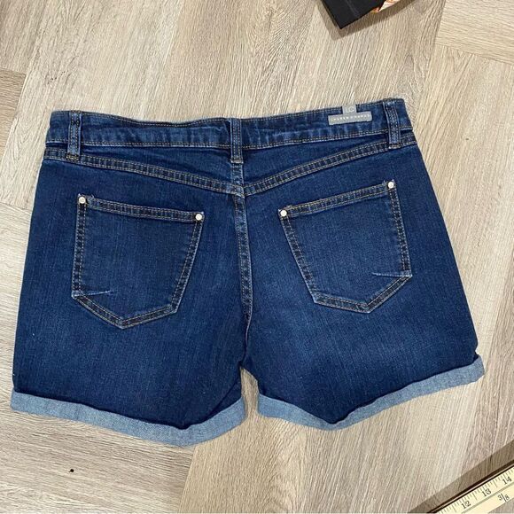LC Lauren Conrad Stretch Denim Cuffed Shorts Size 4 - Picture 3 of 7